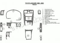 Декоративные накладки салона Toyota 4 Runner 1999-2002 ручной, 17элементов.