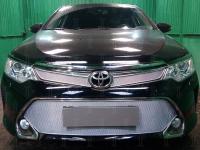 Toyota Camry (14–) Защита радиатора Premium, хром, низ